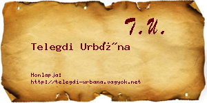 Telegdi Urbána névjegykártya
